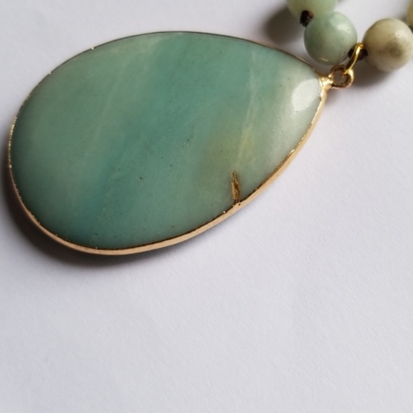 ♥️Bohemian Natural Stone  Pendant Necklace ❤ - Picture 6 of 8